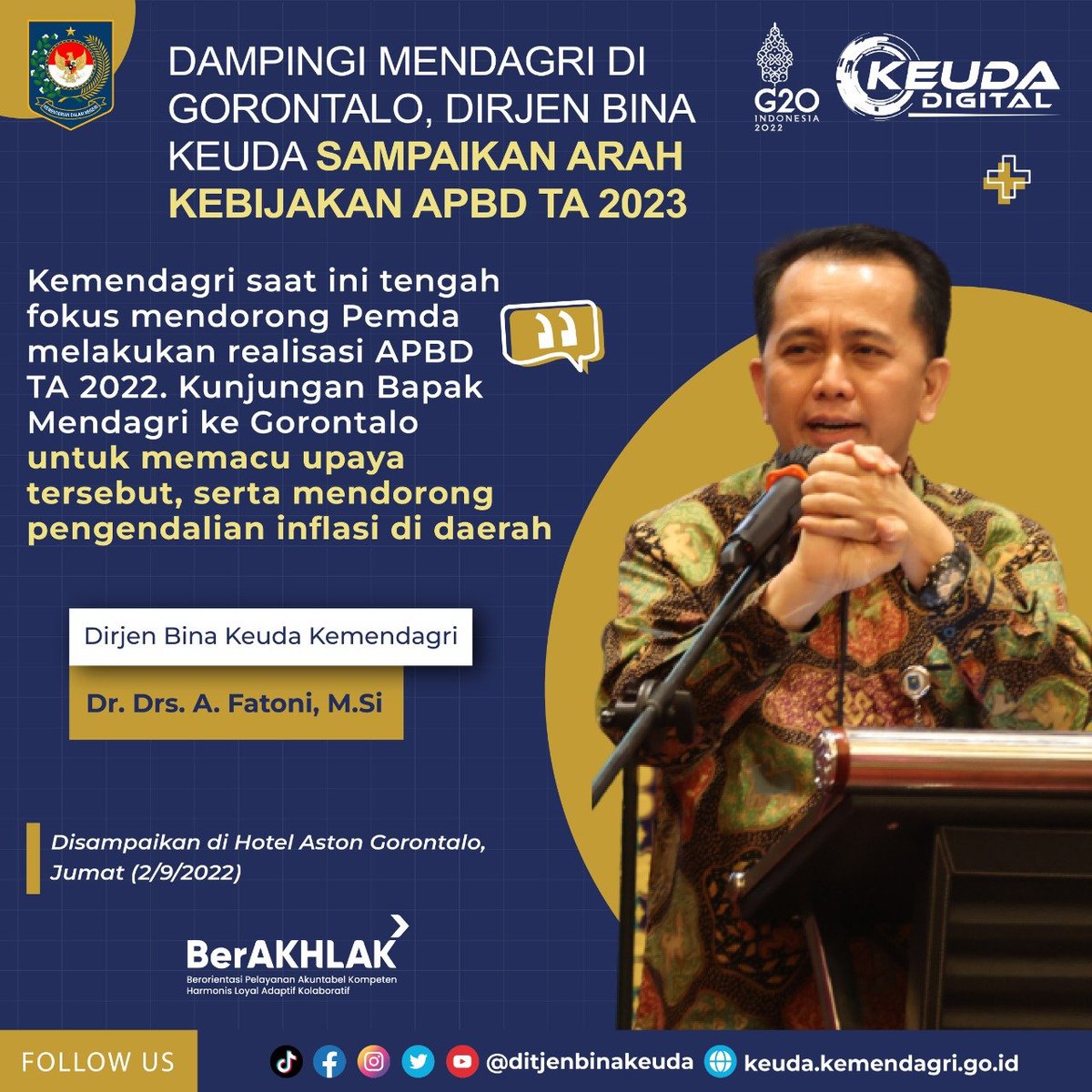 ditjenbinakeuda's tweet photo. Kemendagri fokus mendorong Pemda melakukan realisasi APBD TA. 2022 serta mendorong pengendalian inflasi di daerah.
#keudaupdate https://t.co/8pRdWFBIcP