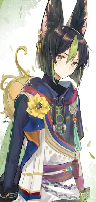 原神　ティナリ　手描き　色紙　イラスト 原神 ティナリ〗 なかなか描く気になれなくて全然進まなかった