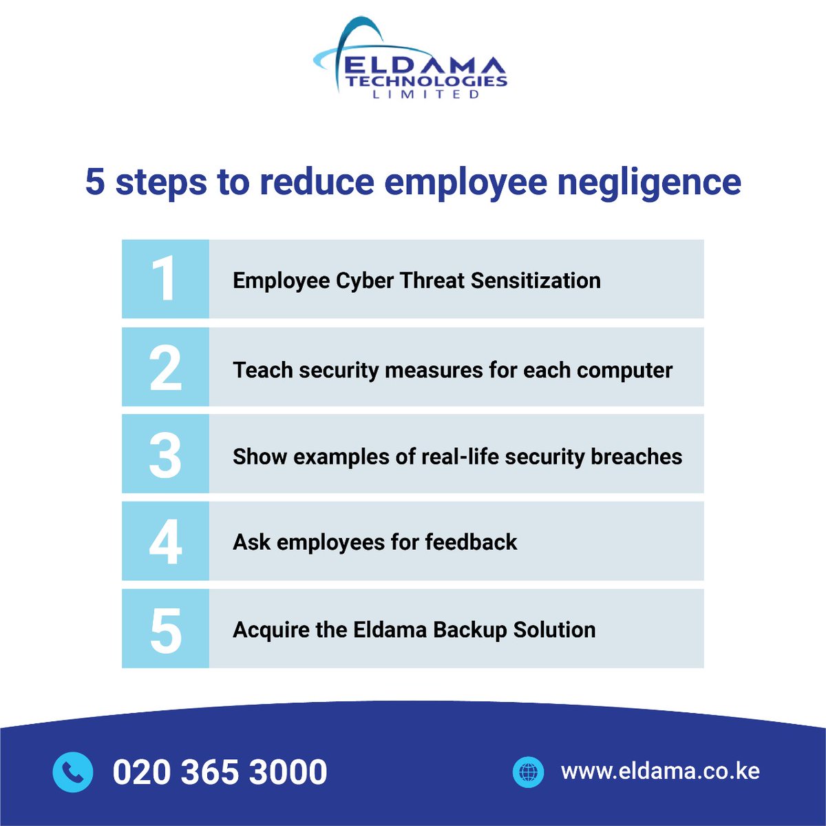 eldamatech's tweet photo. You can minimize the data security risks in your business and organization by regulation of who accesses and what can be accessed. #EldamaTech #cloudsecurity #DataBackUp https://t.co/498kexl8rR