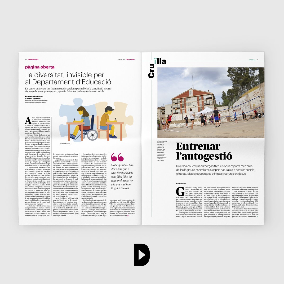 La_Directa's tweet photo. #DirectaPaper | Al #Cruïlla, Guille Larios ens descobreix col·lectius que autoorganitzen la pràctica esportiva, trencant amb les lògiques capitalistes i de competitivitat.
▶️ https://t.co/2c3B69hRDc
#Directa522 https://t.co/NqxavIhFs9