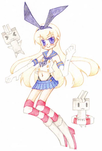 ペンタブ絵以前のだとこんな感じぐわー黒歴史がー!(30歳ごろ) 