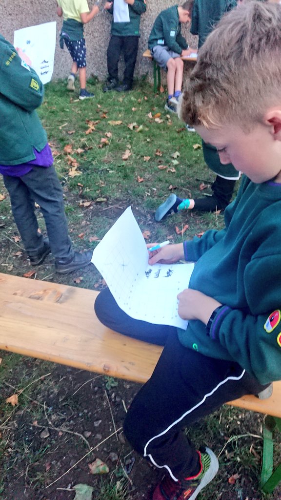 Some more navigation activities last night exploring 8 compass points and four figure coordinates using battleships game.