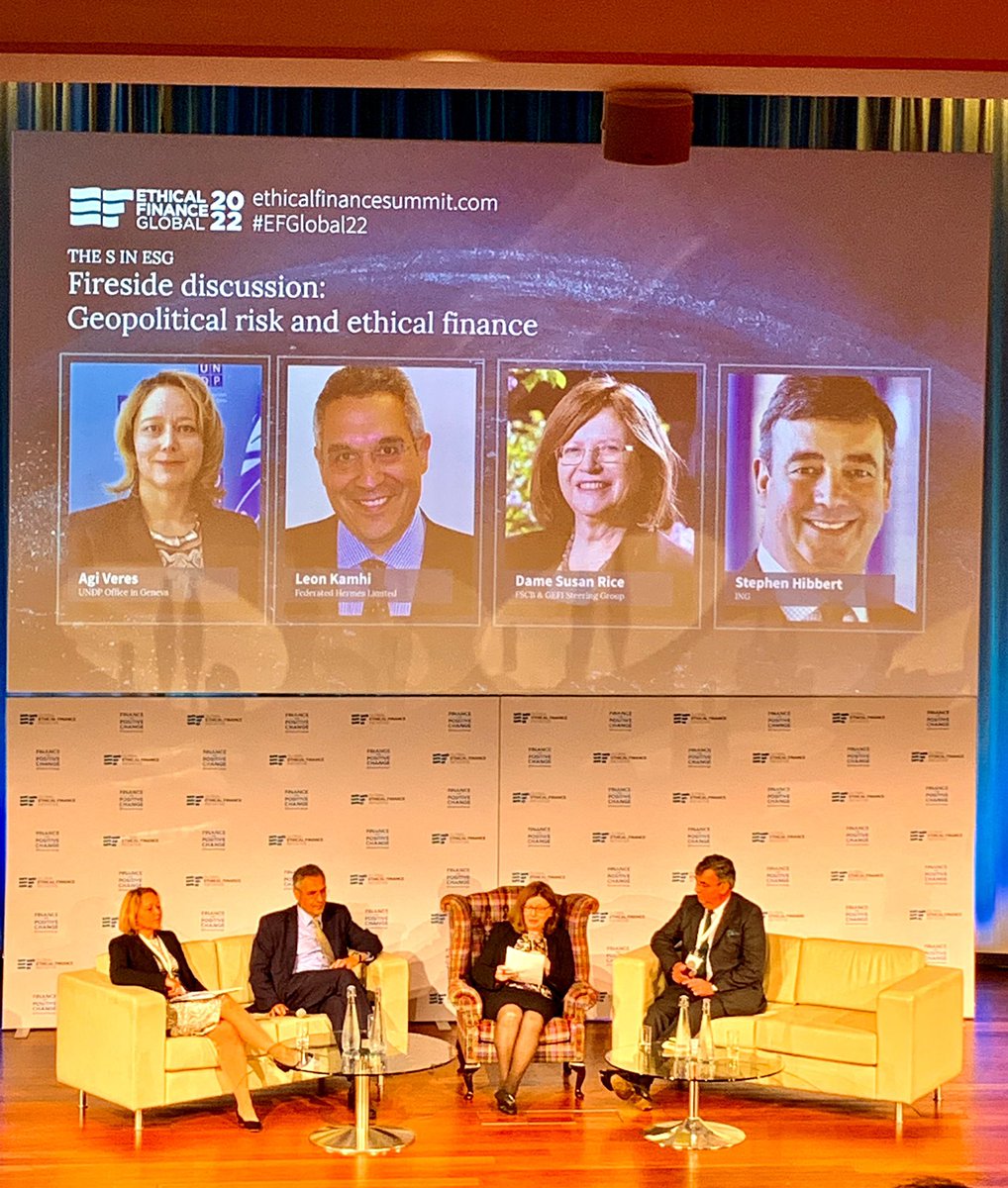 At the #gfglobal22 Ethical Finance Summit in Edinburgh. Kicking off this diverse panel is Tariq Fancy, #RumieInitiative calling for stronger regulation on climate for companies. We need to avoid the trap of assuming transparency and “paper gains” equal real economy impact.
