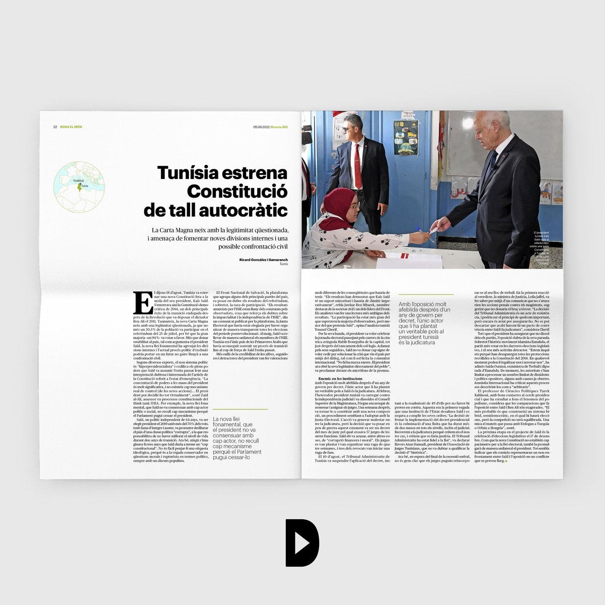La_Directa's tweet photo. #DirectaPaper | A #RodaElMón, ens desplacem a Tunísia per analitzar l'estrena d'una nova Constitució de tall autocràtic, amb un text de @RicardGonz. Al segon article, @Paula__Quilez aborda la croada cristiana contra les dones dels EUA.
▶️ https://t.co/2c3B69hRDc
#Directa522 https://t.co/u8wCIhWfsj