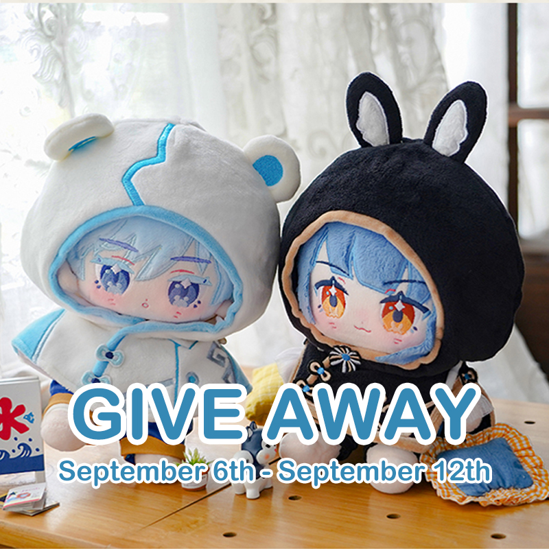 dokidokicostume's tweet photo. 【GIVE AWAY】
Let's celebrate the birth of #xingqiu and #chongyun 🥰

Welcome to bring them home🥳their adoption will end on Sep.10th

Thanks to artist @isaky_tm 

❣How to join giveaway
➡️Follow us!
➡️Like &amp;Comment the plushies you want and tag two friends!
➡️Retweet this post! https://t.co/0CIJPMOpKM