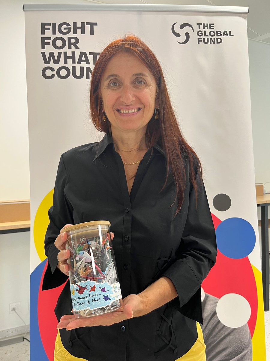FrancoiseVanni's tweet photo. Feeling blessed today - I received a jar filled with paper-cranes folded by @ScdiVietnam communities as part of @GFANAP #PowerOfMore campaign in support of @GlobalFund #7thReplenishment for wonderful event hosted by @SwedeninVN @RachelOngSG @KhuatOanh #FightForWhatCounts https://t.co/mYyUlCi3C8