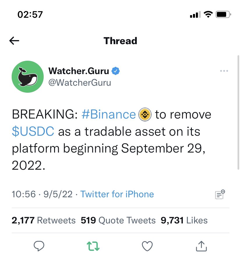 CDemanincor's tweet photo. I told you all not to have USDC or any stable coin holdings just sitting in hot storage 💀people laughed at me and never consider worst case scenario’s….Who’s Laughing now …Have you forgotten the financial crisis that will trigger the great reset hasn’t happened yet? #Crypto https://t.co/mvNQ95CkDN