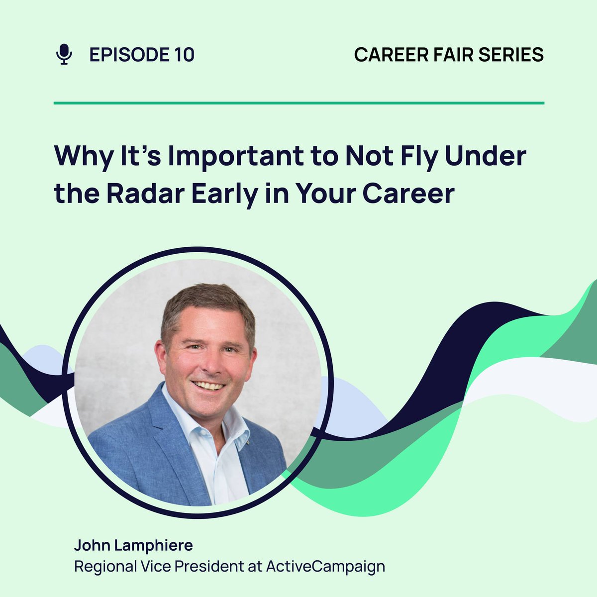Today’s podcast is the next in our series featuring talks from our two previous Careers Fairs.

John is the Regional Vice President at ActiveCampaign. In his role, he is responsible for the vision, strategy and growth of the business.

Link to full episode in our bio 🔗