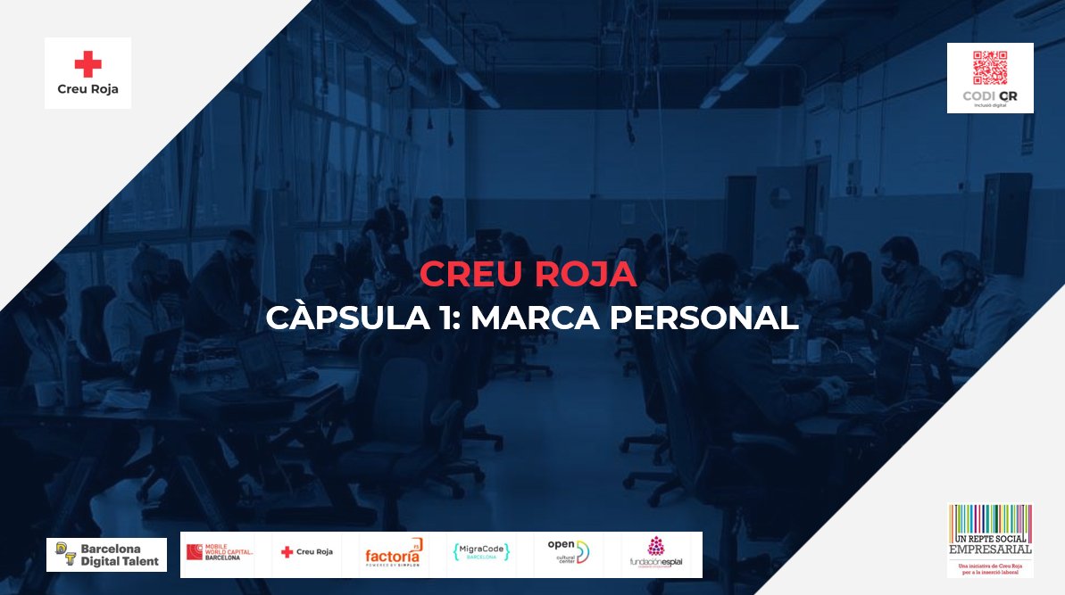 OcupacioCR's tweet image. Realitzada la Primera Càpsula: Marca Personal a les alumnes de @FactoriaF5 com a col·laboració dins del @BDTalent #InclusiveCoding
Aprendre a considerar-se a un mateix com una marca comercial per diferenciar-se i aconseguir l'èxit professional.
Seguim amb la segona càpsula...