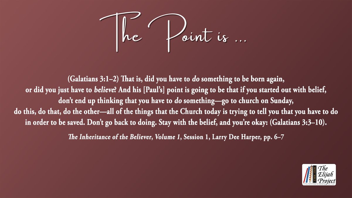 ElijahProject's tweet photo. The Point is ...
Visit https://t.co/0S87JVEWA2!
#LarryDeeHarper #RestoringTheTruth #Truth #Believe #Salvation #Faith #BornAgain #follow #readeveryday #Christian #Christ #BornAgainBeliever #TheTeaching #LivingGod #WordofGod #Resurrected https://t.co/rxRsfytOtq