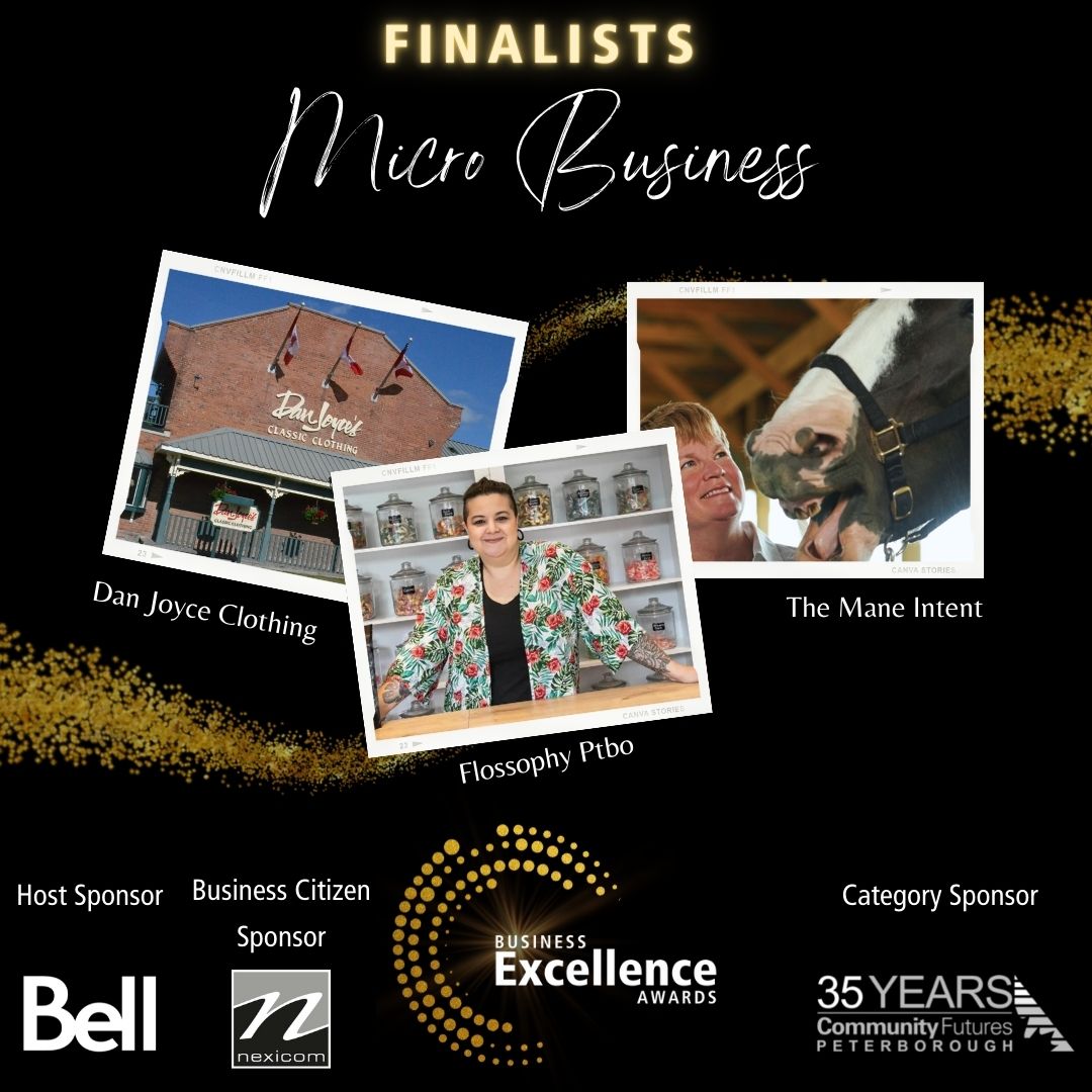 ptbochamber's tweet photo. Small but mighty 💪 Here are the finalists for Micro Business sponsored by @CFPtbo 

@themaneintent 
Dan Joyce Clothing
Flossophy Ptbo

#pkexcellenceawards #LoveLocalPtboKawarthas #BusinessExcellence #MicroBusiness https://t.co/aSsQm9xala