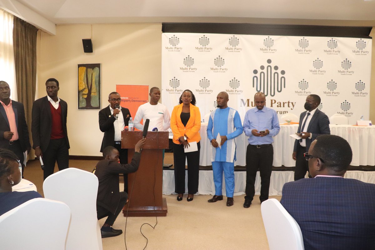 NimdUganda's tweet image. The leaders of the Multiparty YouthForum (MYF) are committed to implementing the mission of the forum ⁦@UPC_Since1960⁩ ⁦@FDCOfficial1⁩ ⁦@DPSecretariat1⁩ ⁦@NRMOnline⁩ ⁦@jeema256⁩ ⁦@peoplesprogres4 ⁦@PrimusBahiigi⁩ ⁦@FrankRusa⁩ ⁦