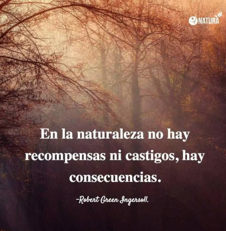 ambienteeuropeo's tweet photo. "En la naturaleza no hay ni recompensas ni castigos, hay consecuencias" - Robert Green Ingersoll https://t.co/SHYAy2q8jq