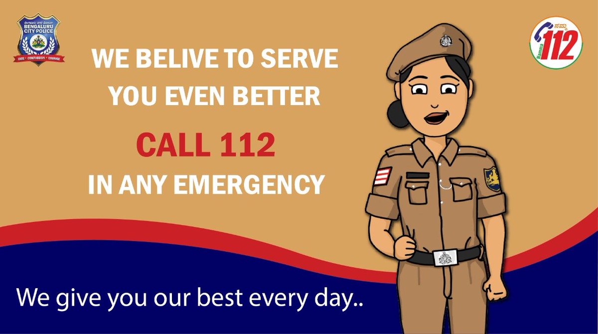 We work 24x7 to keep the city safe.

If you are in an emergency. Do not panic. Just CALL 112!

#Namma112 #BengaluruCityPolice