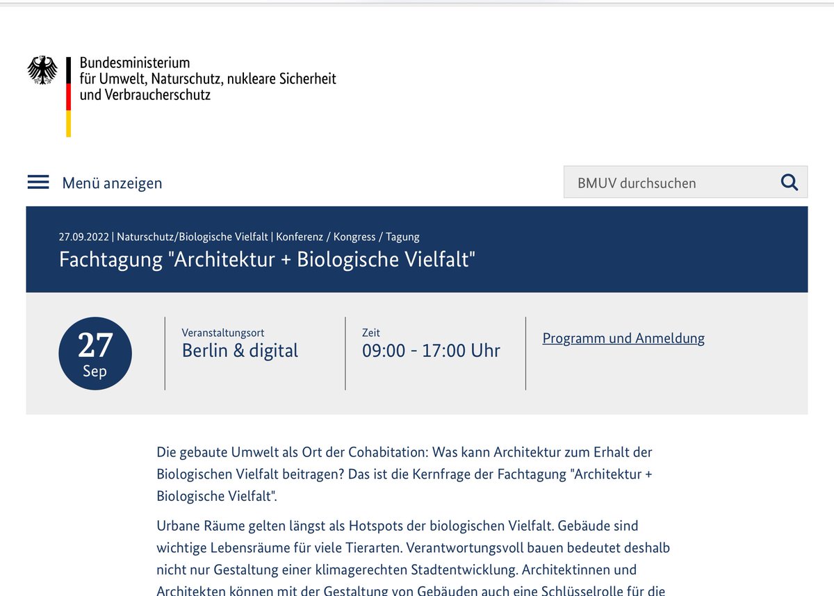 #Vogelschlag #SaveTheDate #Birds

👉 bmuv.de/service/verans…