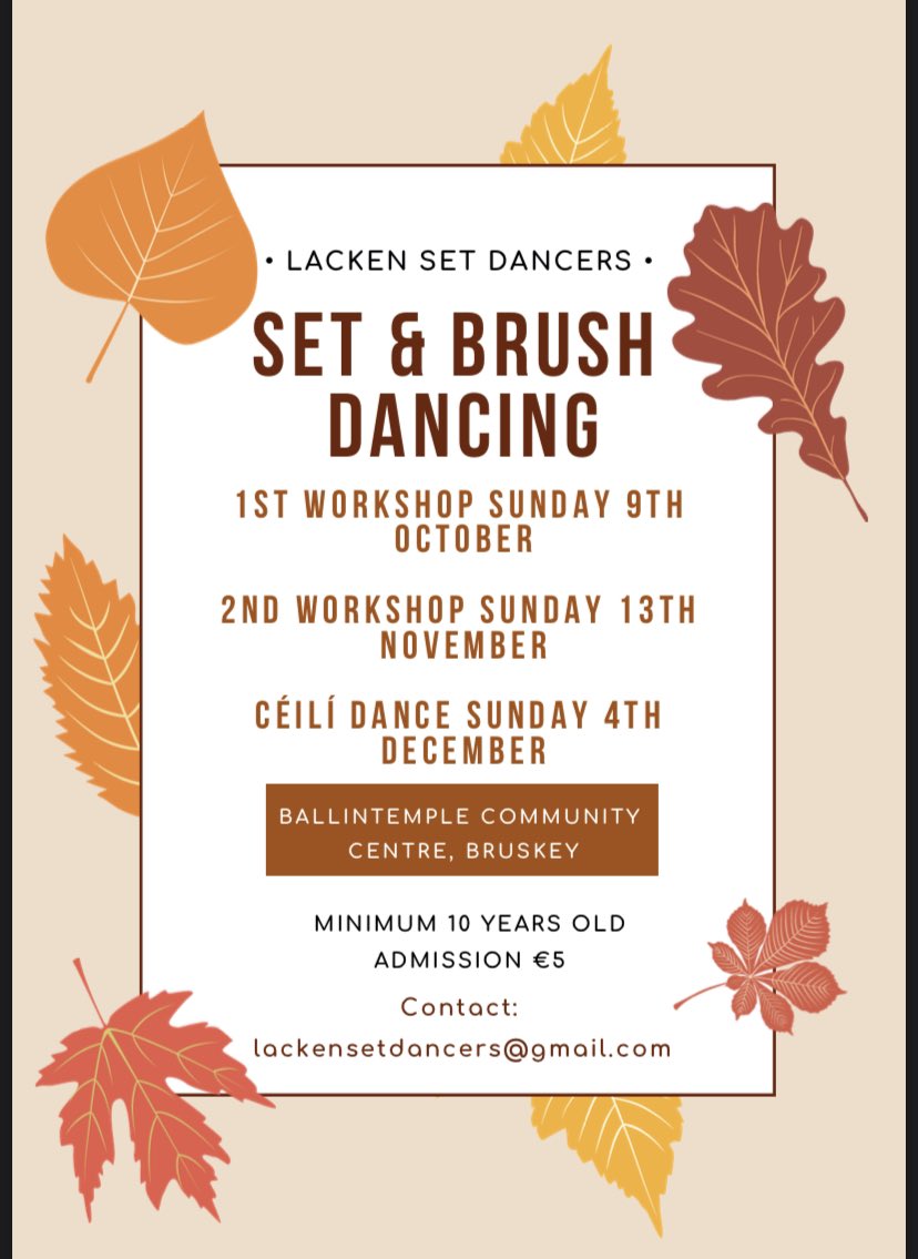 LackenLadies's tweet photo. Contact lackensetdancers@gmail.com or Ger Gunn to book your place!! 👞🎶 https://t.co/S7AcETYOFy