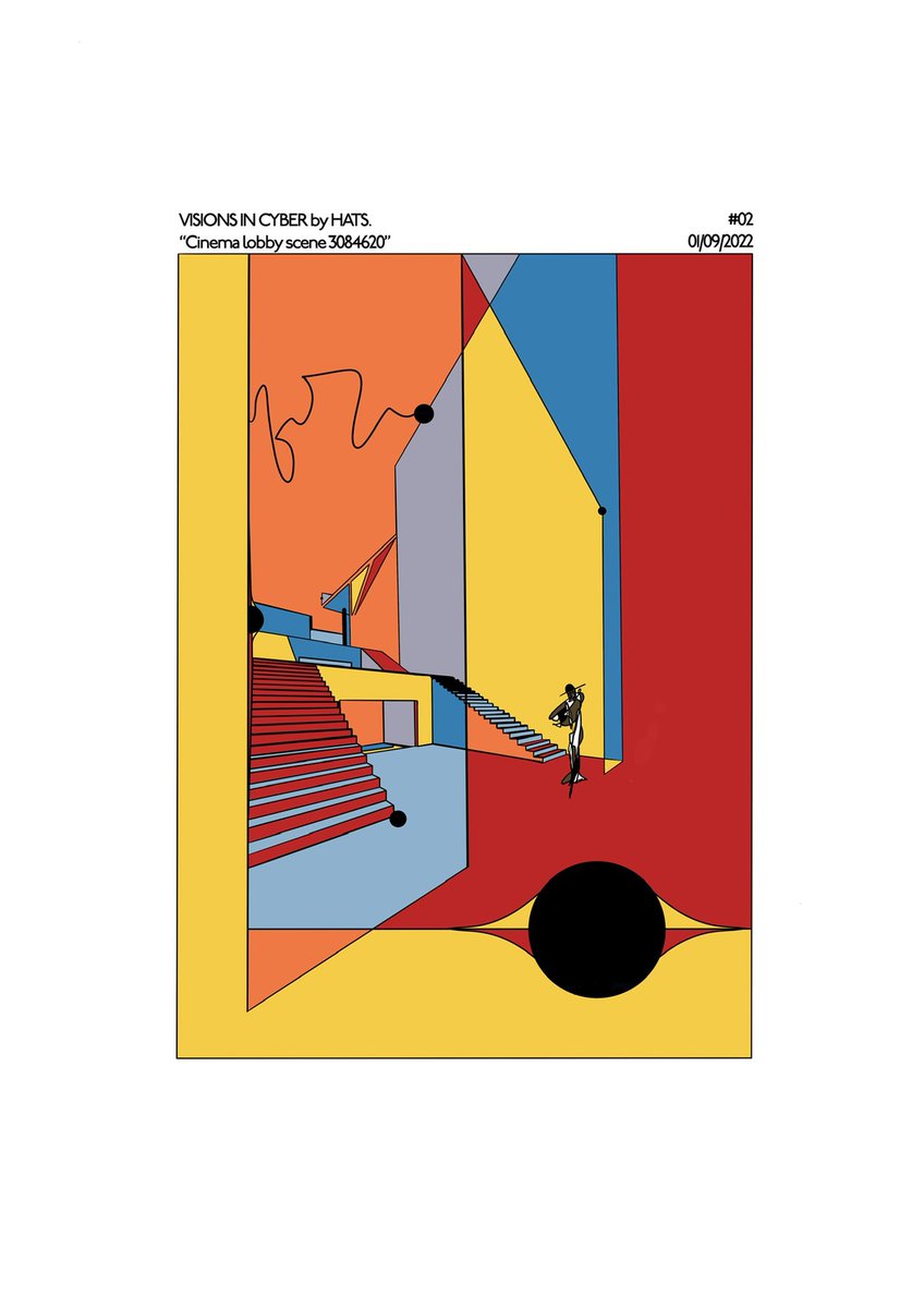 hausofhats's tweet image. my next vision is ready…

“Cinema lobby scene 3084620” by HATS. 

Soon…@formfunction. 

“The flicker from the projectors would never be heard again, only the low hum of electrons vibrating against cold, lifeless feet. What would it mean, when their visions become cyber?”

🎩 🧢