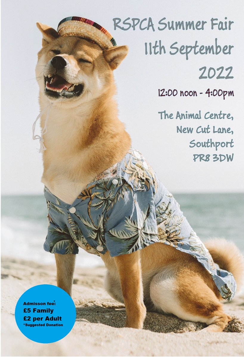 RSPCA Summer Fair this Sunday! 

#Fair #Familydayout #BBQ #Stalls #Charity #southport #birkdale #anisdale #ormskirk #halsall