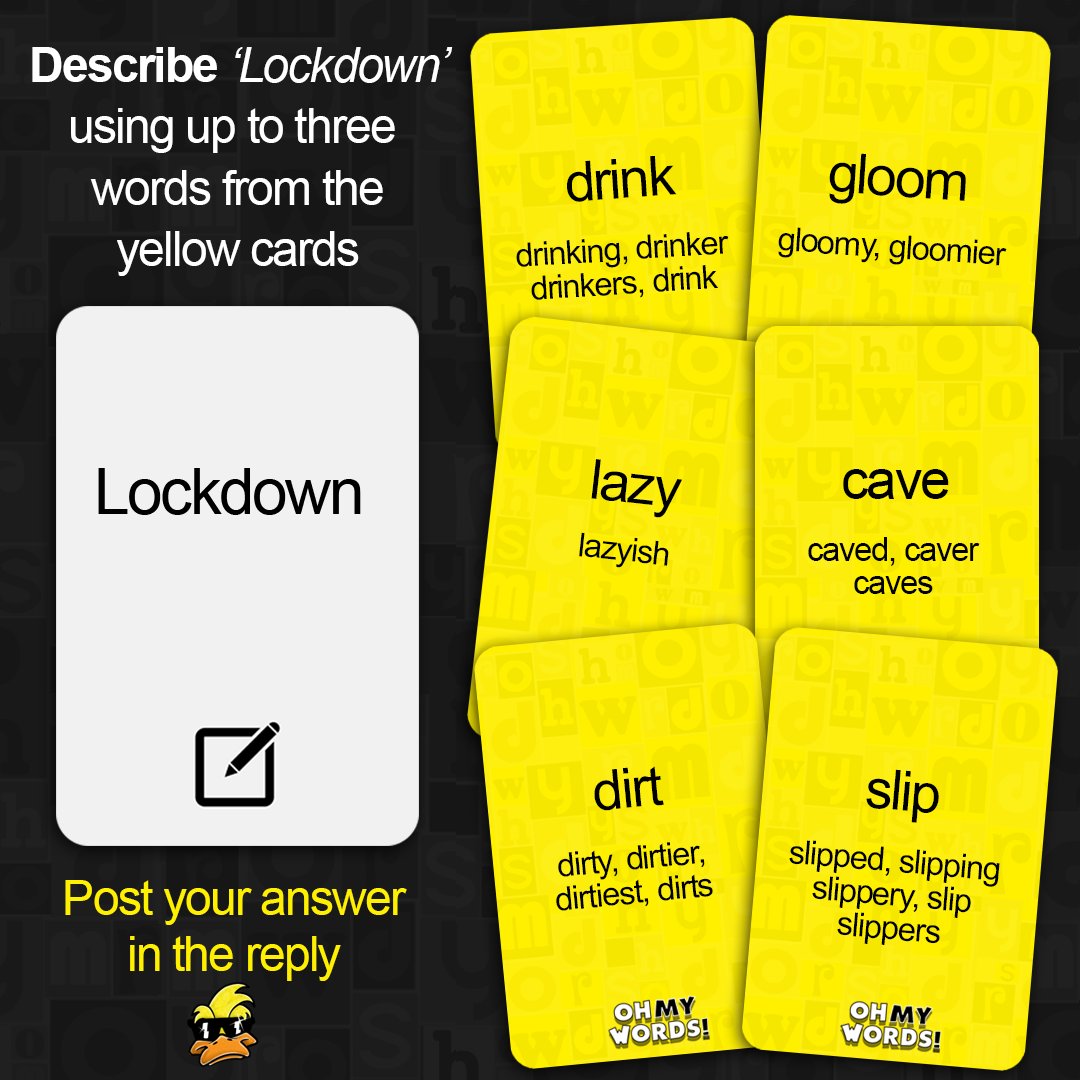 ohmywordsgame's tweet photo. We went with ‘gloomy drinking cave'

 https://t.co/jyQ4ZUST4M

#boardgamegeek #boardgameday #boardgames #boardgame #playmoregames  #tabletoppicture #tabletopcommunity #words #books  #quiz #games #daily #fun https://t.co/upos82Rco9
