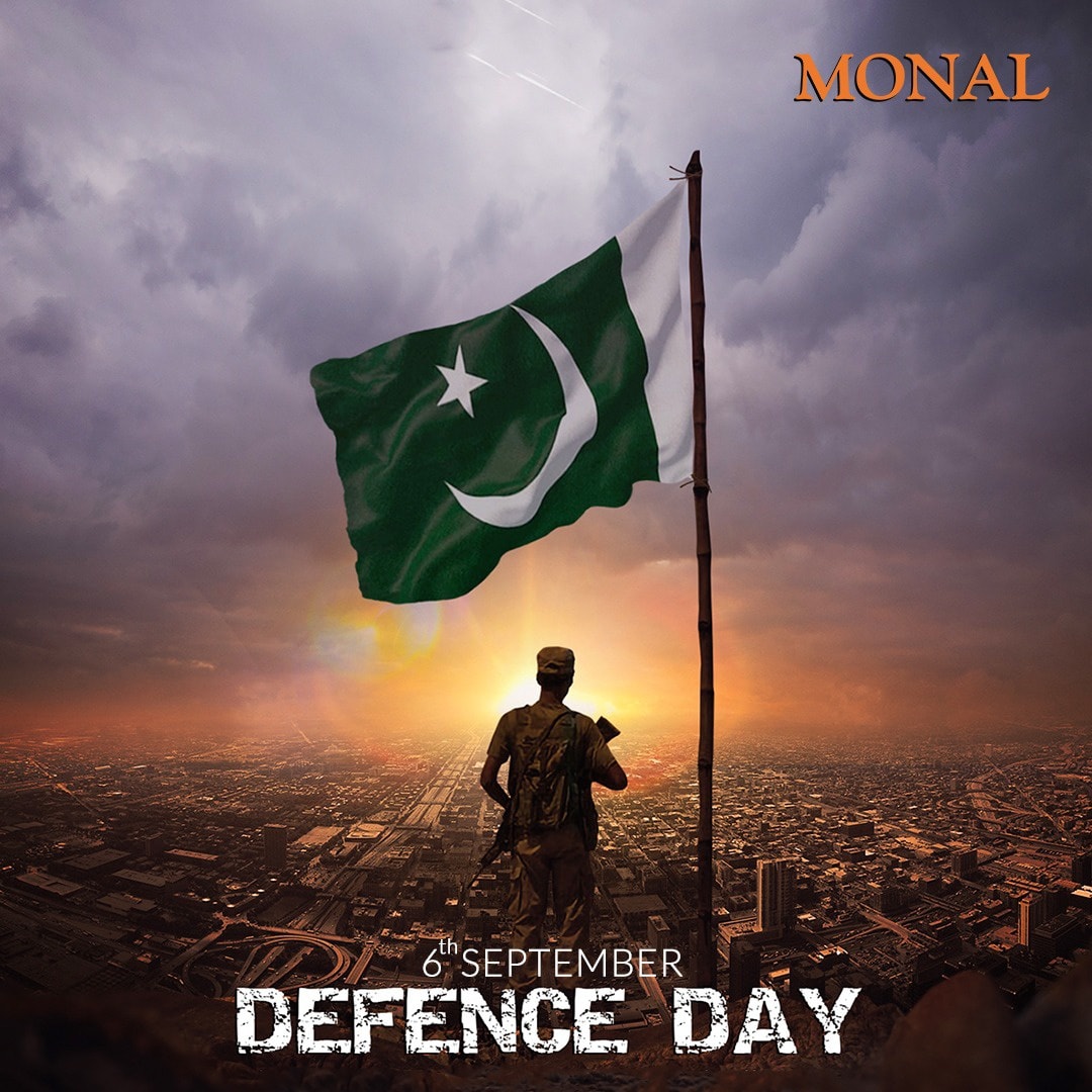 Monalofficial's tweet photo. Let’s Honor the Courage of our Brave Heroes &amp; Martyrs who Sacrificed their Lives to Protect our Motherland. 
Happy Defence Day!
Pakistan Zindabad!
#TheMonalGroup #Monal #Pakistan #DefenceDay #6September https://t.co/Bwfju07sjZ