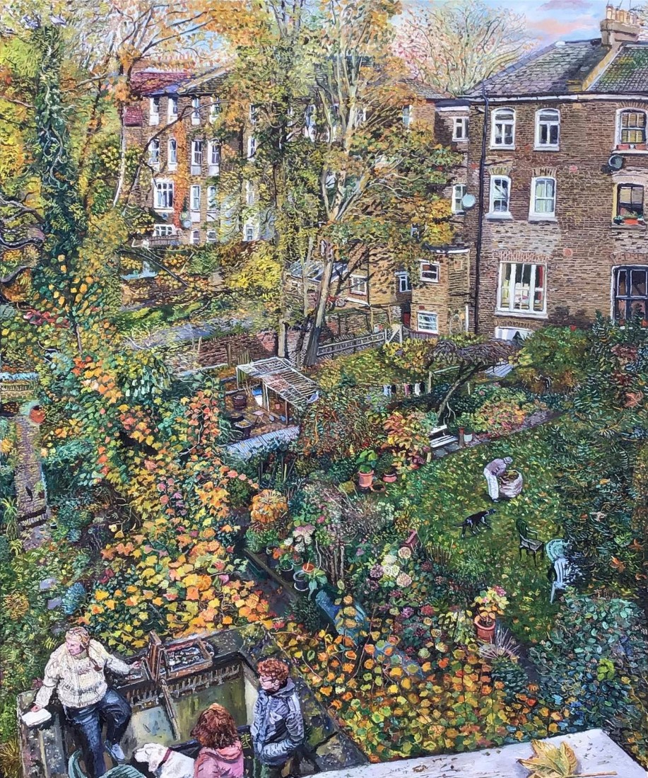'Autumn Backgardens with Self and Family' || 2019 || Melissa Scott-Miller 
scottmillerart.com