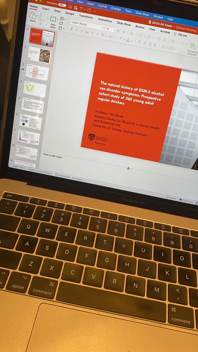 Just started the long journey to #EPAPsychEpi2022 in Cambridge. Good thing I’ve got a 17h flight to refine my talk. Looking forward to presenting some exciting data on the natural history of AUD symptoms on Thursday afternoon. Drop by if you are at the congress @TheMatilda_USyd