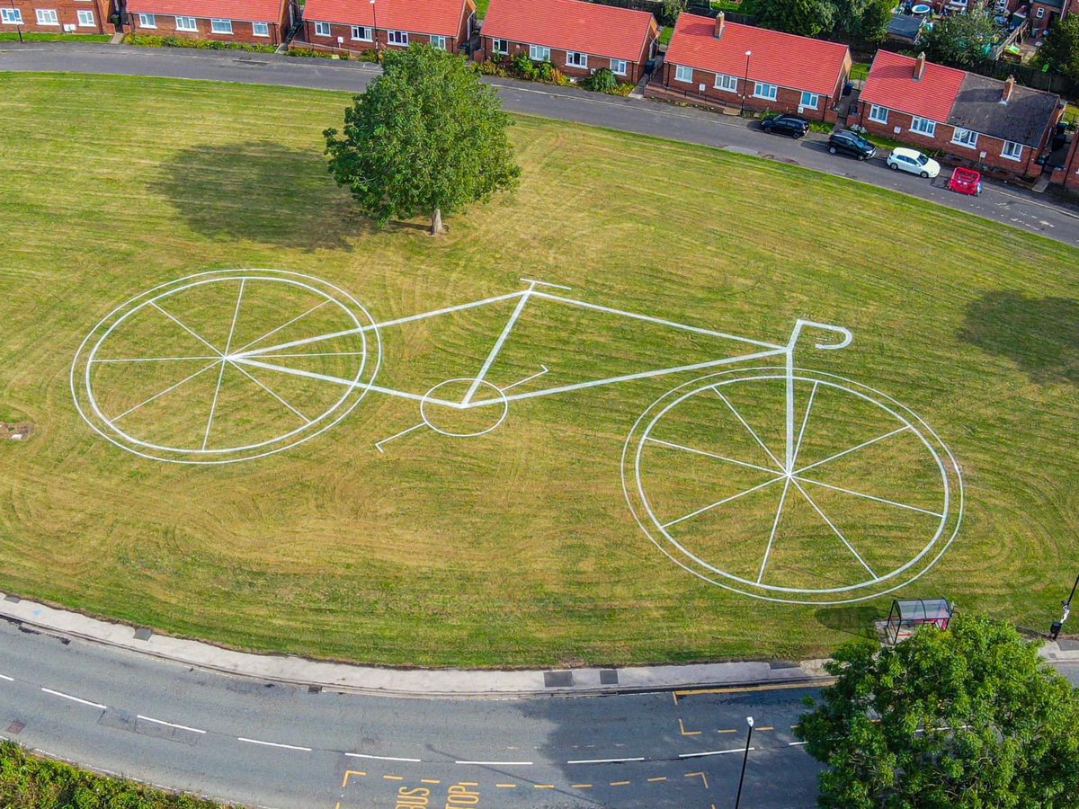 As part of the <a href="/TourofBritain/">Lloyds Tour of Britain</a> artwork competition you can now see a giant bike in Moorsley Hetton

It was painted by Kellie Richardson (HALO) and volunteers. 

The Tour Of Britain will arrive in Sunderland today be sure to get down and cheer on the riders!