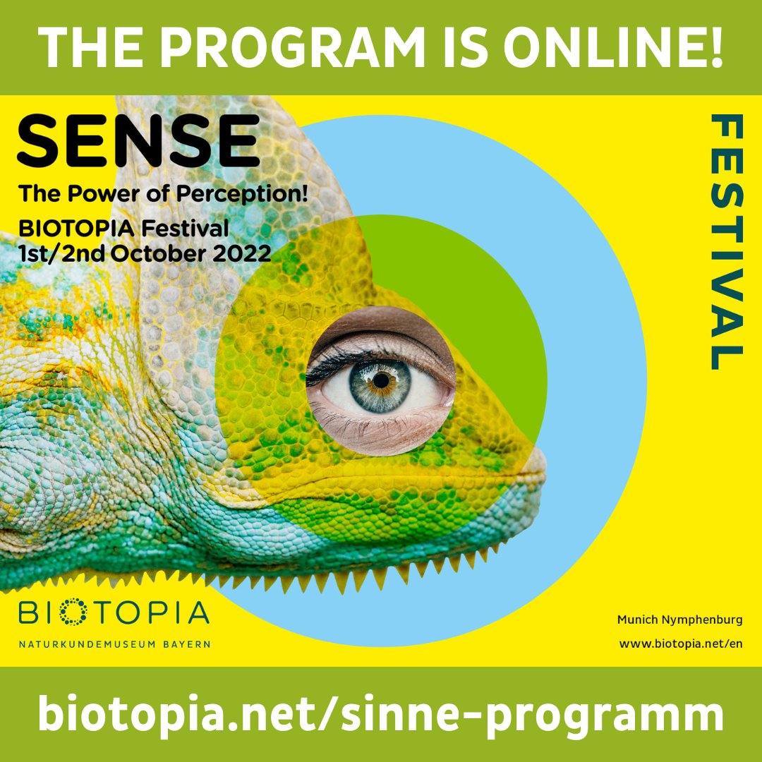 BiotopiaLab's tweet photo. Finally the time has come! Our line-up for "SENSE - The Power of Perception!" is set! From now on you can browse through the diverse program points and plan your festival visit at 🔎https://t.co/r4E9CY17ra!
#BiotopiaSinne #BiotopiaMuseum #BiotopiaFestival https://t.co/9PAsW8taBQ