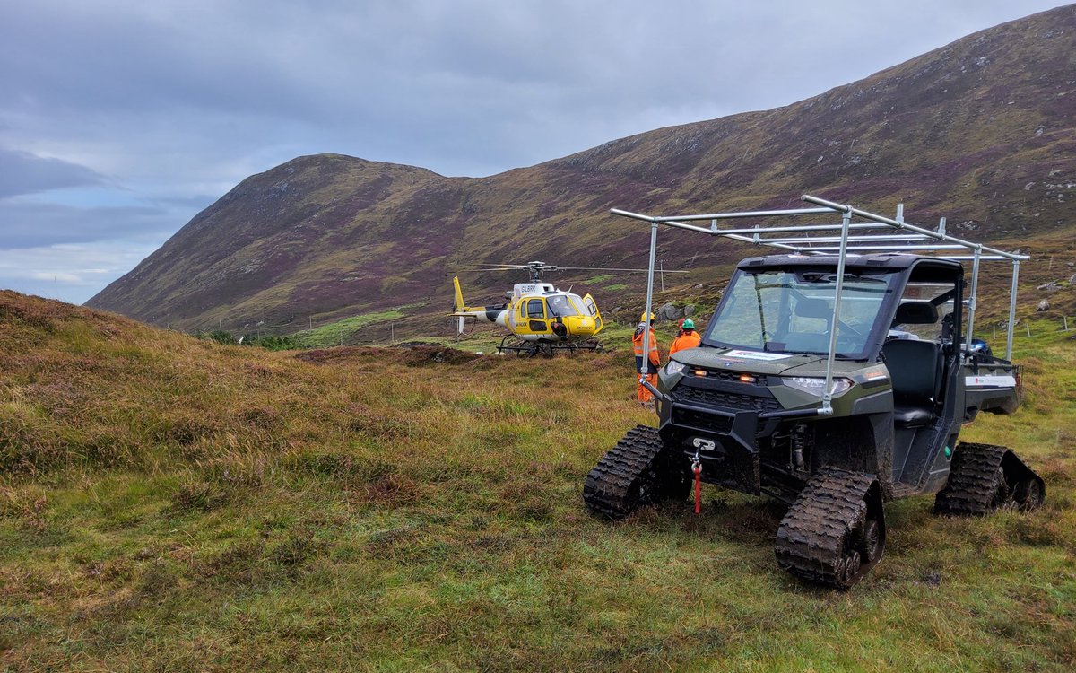 Our tracked <a href="/PolarisBritain/">Polaris Britain</a> up on the Isle of Harris doing its thing. #ATV #4x4 #Offroad #telecoms