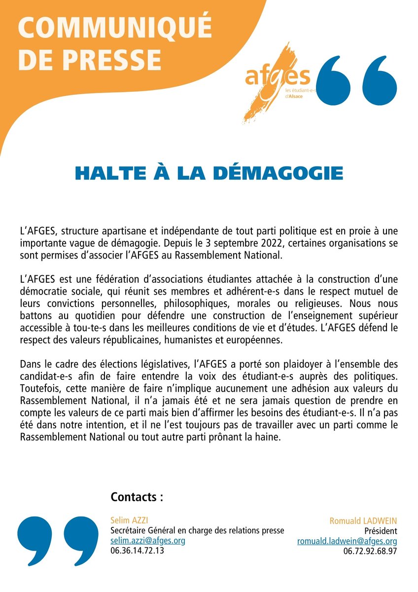 AFGES, les Étudiant-e-s d'Alsace tweet media