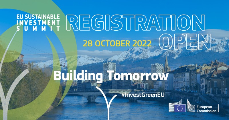 ecfin's tweet photo. Register now for this year's hybrid edition of the 🇪🇺 EU Sustainable Investment Summit 🍃 taking place in Brussels on 28 October! #investGreenEU

There is only a limited number of seats available for in-person attendance, so grab your chance now! 👇