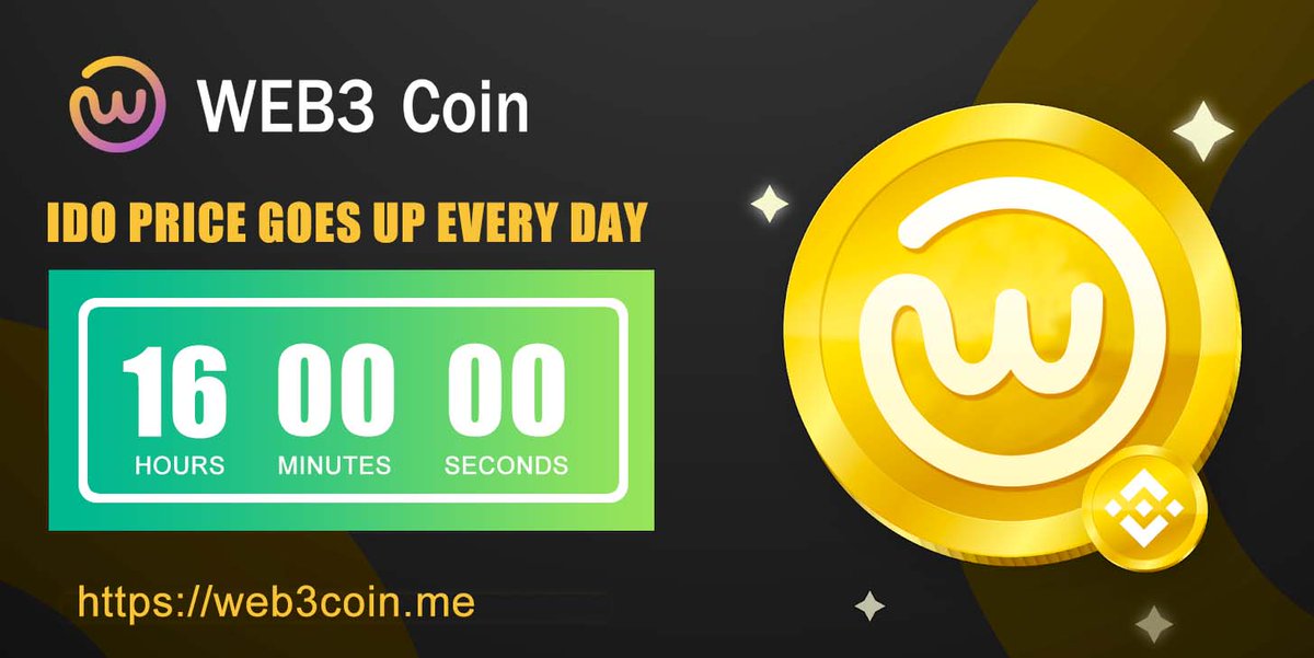 kubinsa1979's tweet photo. 🔥#Web3Coin 🚀

🎉Congratulations to the holders who participated in the early IDO, Web3 has grown more than several times🚀

🔥IDO price: $0.001💹

🔥PancakeSwap Price: $0.01💹

➡️Buy IDO  https://t.co/AutRQeVxOv 

#Web3Coin https://t.co/HeoahsP64q