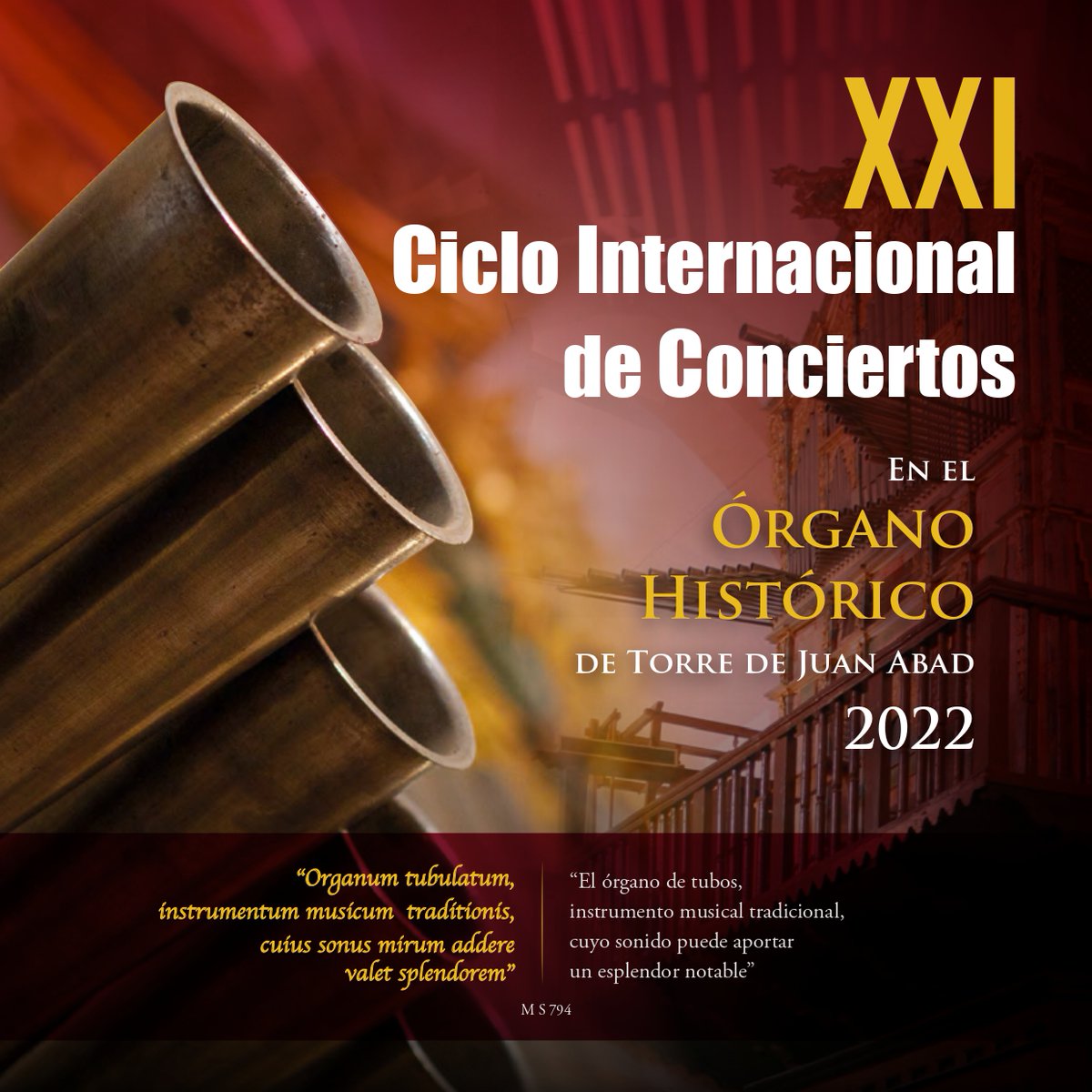 OrganodeLaTorre's tweet photo. Programa general de conciertos 2022
Abramos bien los ojos y los oídos. Después de ajustar las últimas fechas, en el enlace tenéis el programa general de conciertos recién ultimado. ¿Nos ayudáis a difundirlo? 
Aquí, el programa completo: https://t.co/yzpSCLZEfc https://t.co/ojfAXytUjH