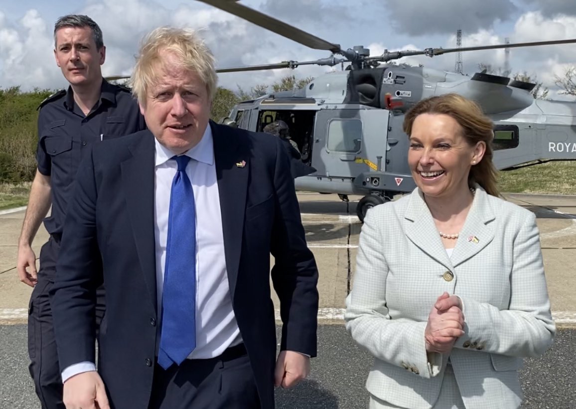 NatalieElphicke's tweet photo. Boris Johnson, a truly
remarkable Prime Minister. It was an honour to welcome him to the White Cliffs of Dover earlier this year - and to give him our thanks and good wishes in Downing Street today. https://t.co/duivsgRX6M