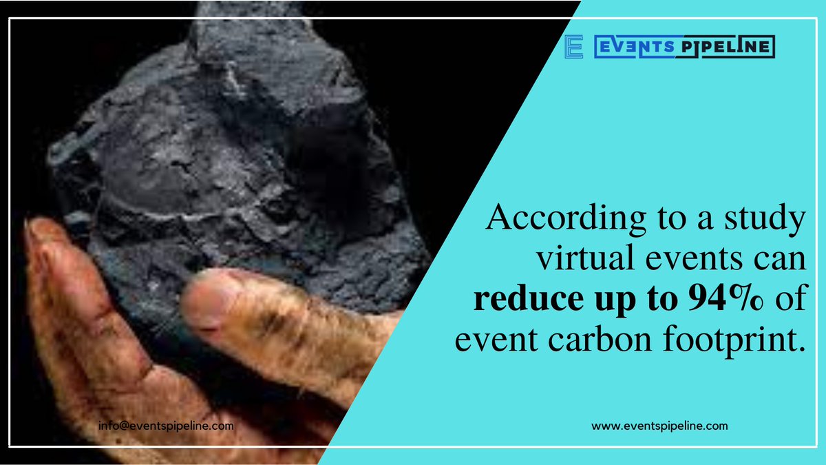 👉According to a study virtual events can reduce up to 94% of event carbon footprint.
 
🔹The amount of carbon emissions that would be generated by hosting such a big in-person event is unimaginable.

👉So switch to virtual events with Events Pipeline and host events sustainably!