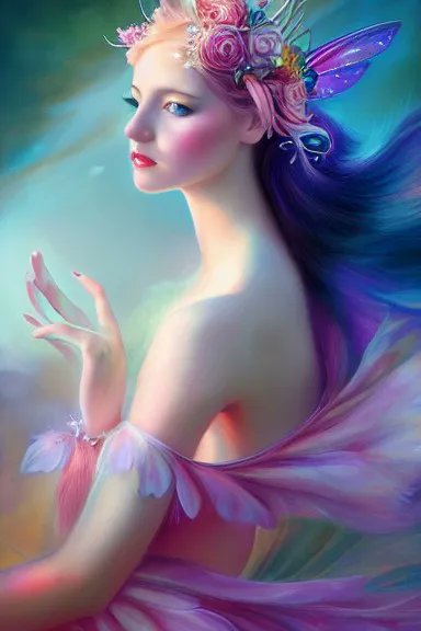 sv200024's tweet photo. A Portrait of a Fairy with Rainbow Wings Made with @NightcafeStudio #NightcafeStudio
https://t.co/QdusZhGRD4
#RainbowWings #ArtificialIntelligenceArt #MagicOfTheRainbow #Fairy #AbstractArt #PortraitOfTheGoddess #StableDiffusion #DigitalPainting https://t.co/WlKor1gcel