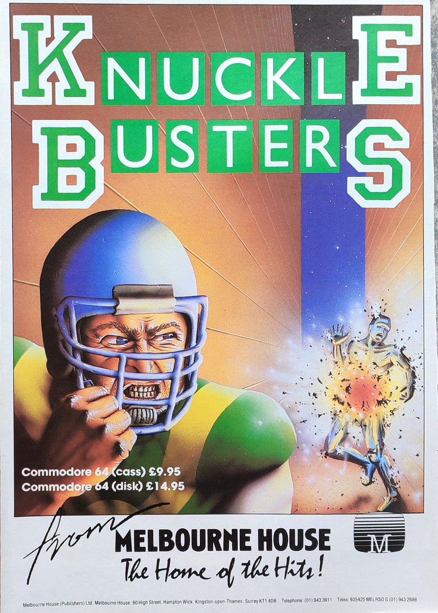 Just a brilliant advert for Knuckle Busters on the C64, 1987 #retrogames