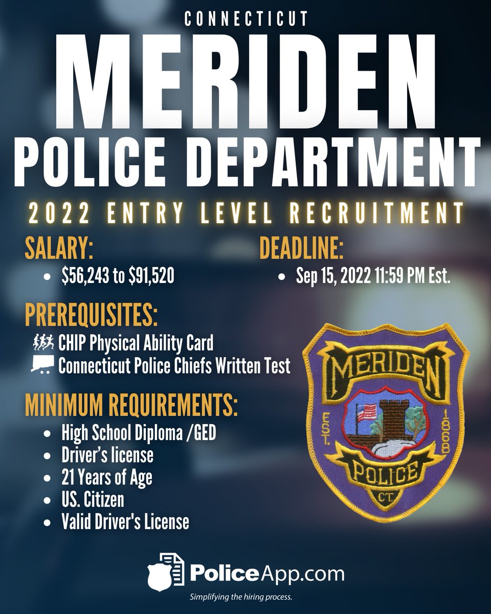 on Twitter "Meriden Police Department, CT Job Title