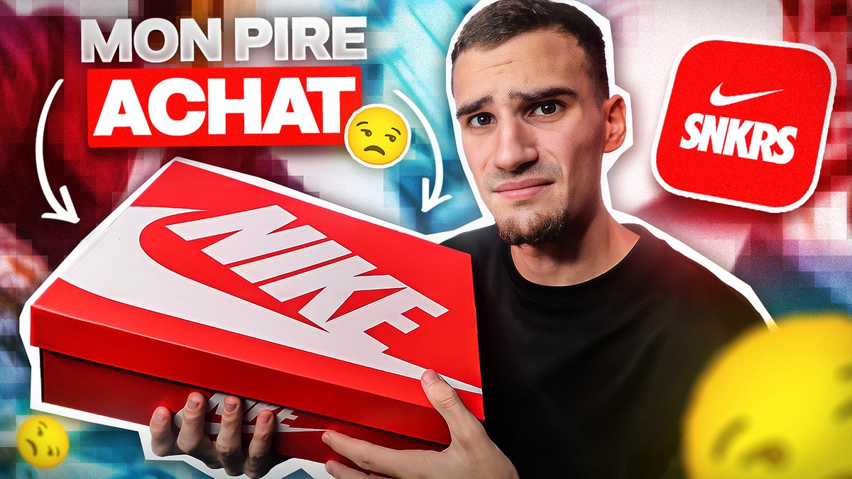 grezkaa's tweet photo. NOUVELLE VIDÉO 🔥 

Mon pire achat sur SNKRS, j'ai jamais vu une paire pareille... 🙃

Lien : https://t.co/D8Z6GgTHdO https://t.co/180vwjkYB3