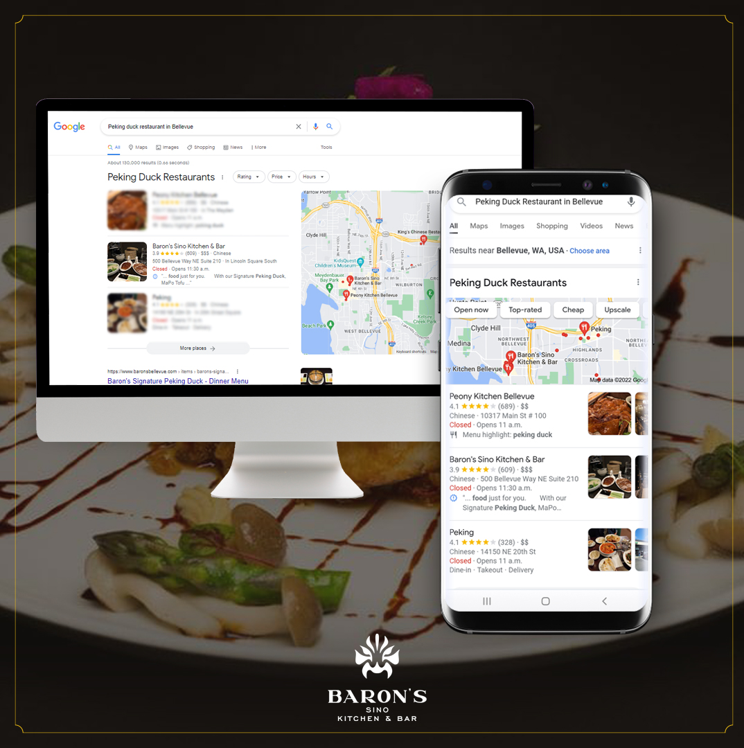 BaronsSeattle's tweet photo. We’re top 3 on Google for "Peking Duck Restaurant in #Bellevue!”

A fan favorite, freshly prepared and filled with incredible flavor - dine in with us and see why our Peking Duck is top 3 in Bellevue! https://t.co/lefaBzcmLj