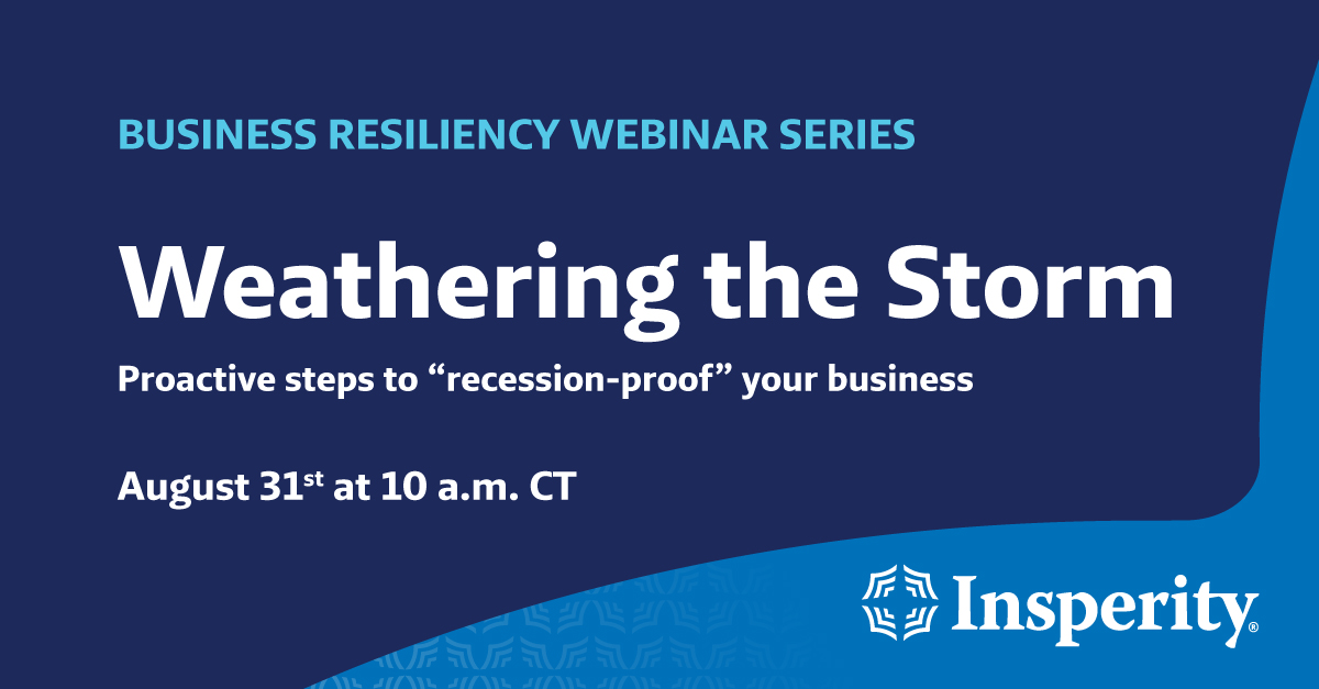 An economic storm may be gathering, but resilient businesses plan ahead without compromising their mission and vision for the future. Join us for a conversation about to “recession-proof” your business on Aug. 31, 10:00 AM CT. #resiliency readyforsocial.com/d6087e0e9a63