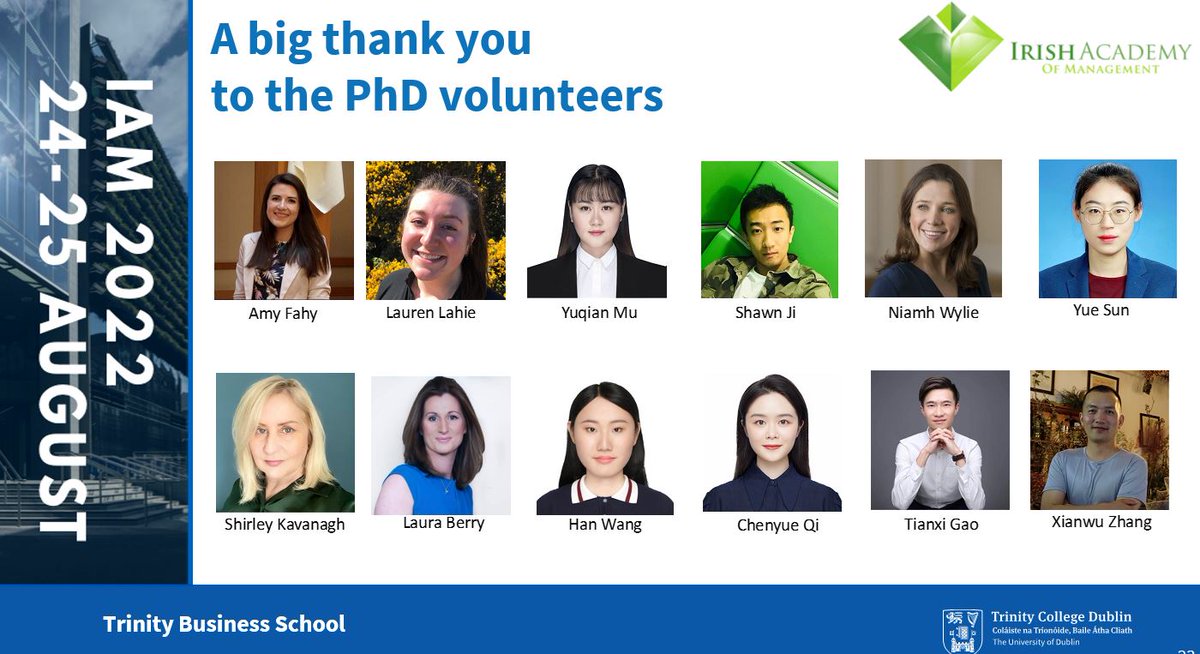 A big shout out to the PhD volunteers who somehow managed to be in two places at once!  #IAM2022 would not have been the great success it was without their help and support.  Well done! 
@iamirl @amcdonnell_hrm @MMHef @DrChristinaD