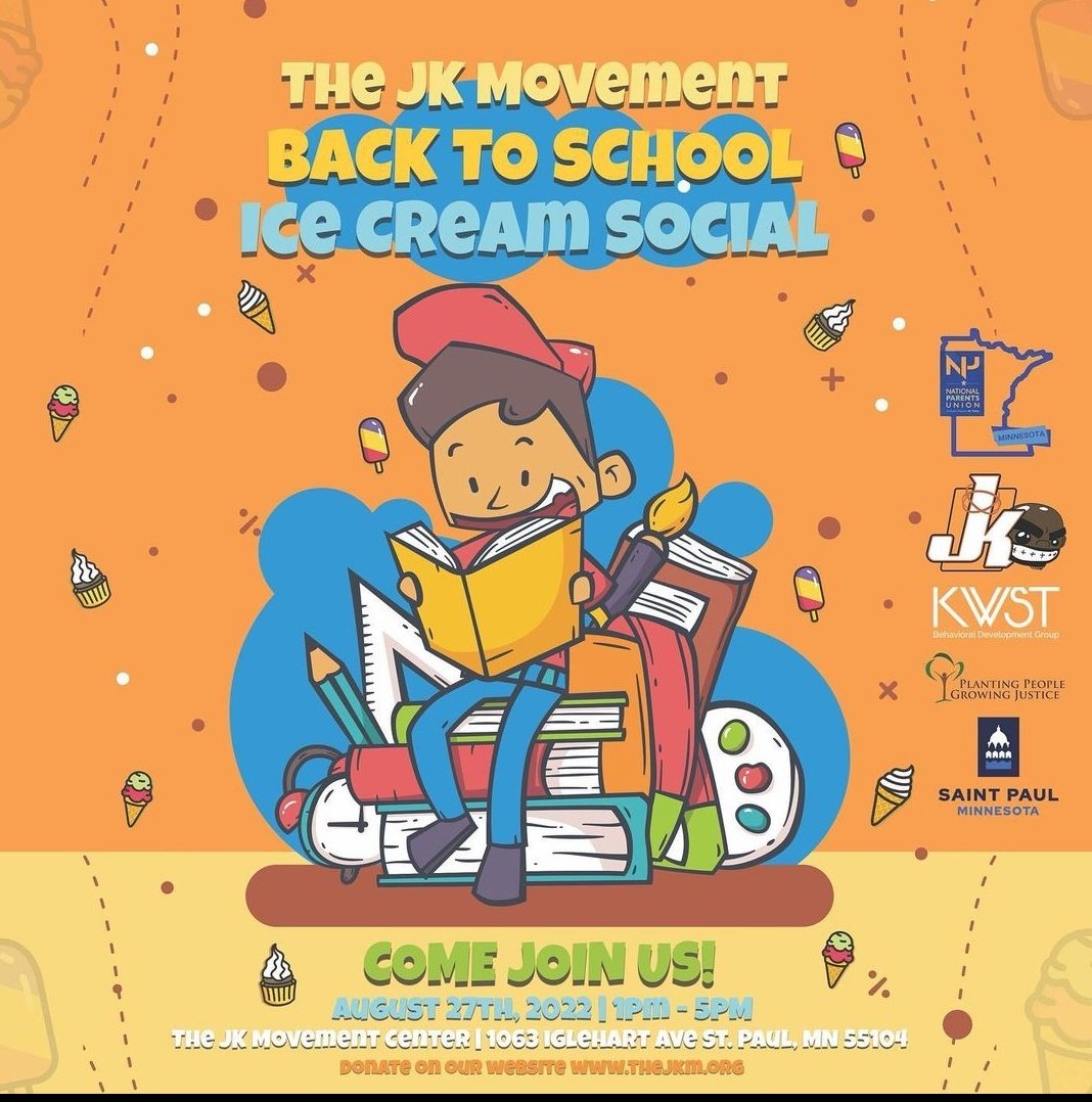 projectnandi's tweet photo. We will be in St Paul this weekend, distributing food &amp; school supplies with @thejkmovement. We will have technology &amp; support to help BIPOC families prepare for a happy &amp; productive year. 

See you there! https://t.co/wDYnvIEf2g