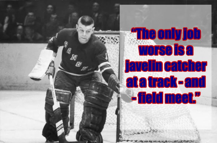 hockeyfights's tweet photo. Quotes from History:
Gump Worsley was good at his job, didn’t mean he had to like it
#HFquotes #NHL #Hockey https://t.co/g8rNF6mZYU