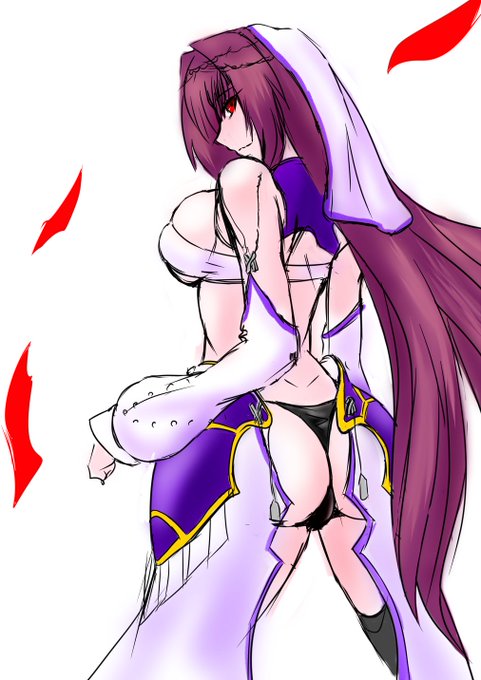 ふと懐かしくなったので初期のスカサハ師匠絵←と最近のスカサハ師匠絵→を再掲致す。テラリンの新規衣装はアラビアンでスケベやったなぁ…… 