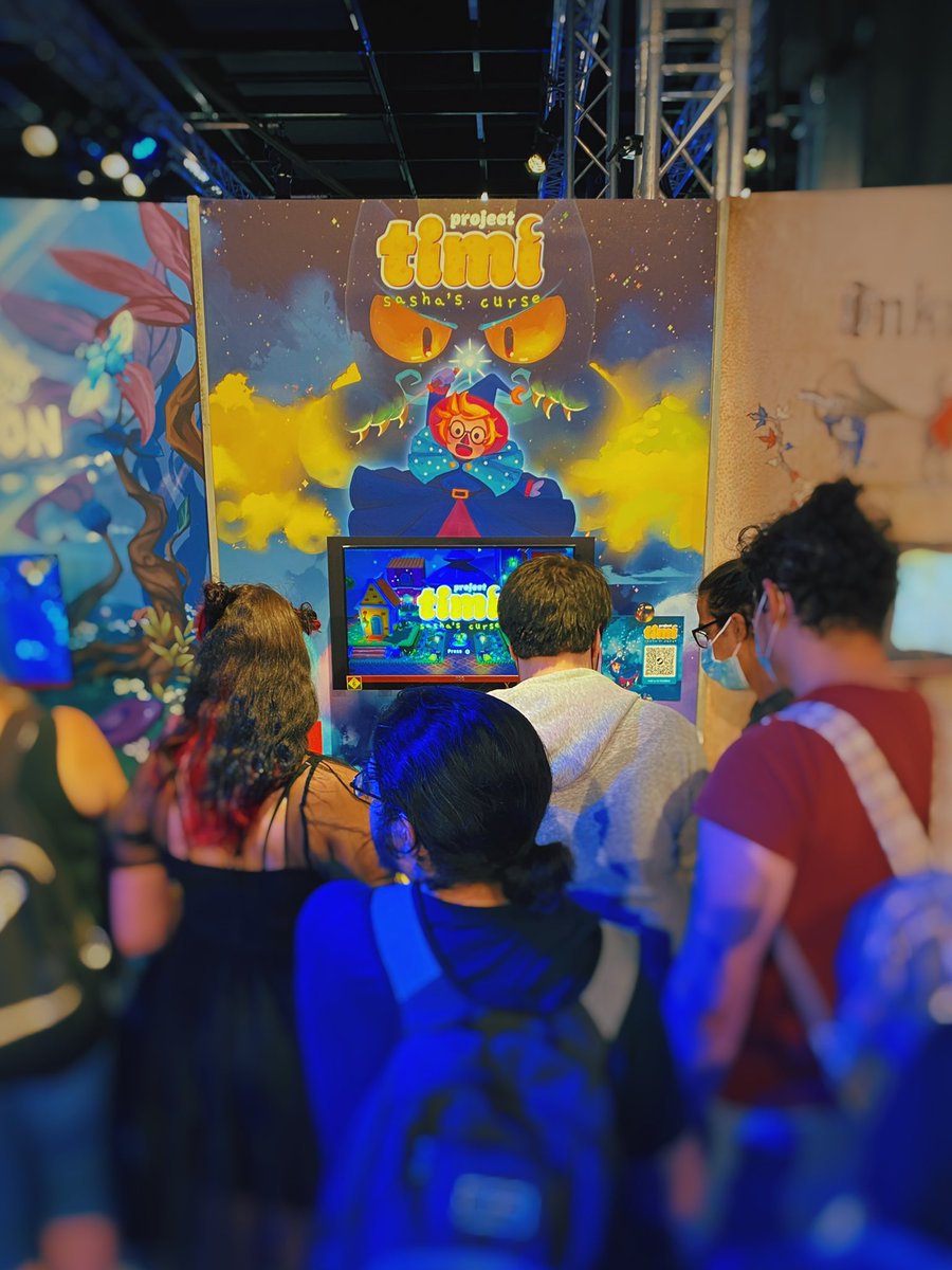ProjectTimi's tweet photo. ✨Play our demo at the Indie arena booth 34 #gamescom2022 (we have some cool stickers to give if you finish the demo!) #projecttimi ✨ https://t.co/ZQQW0mjHlJ