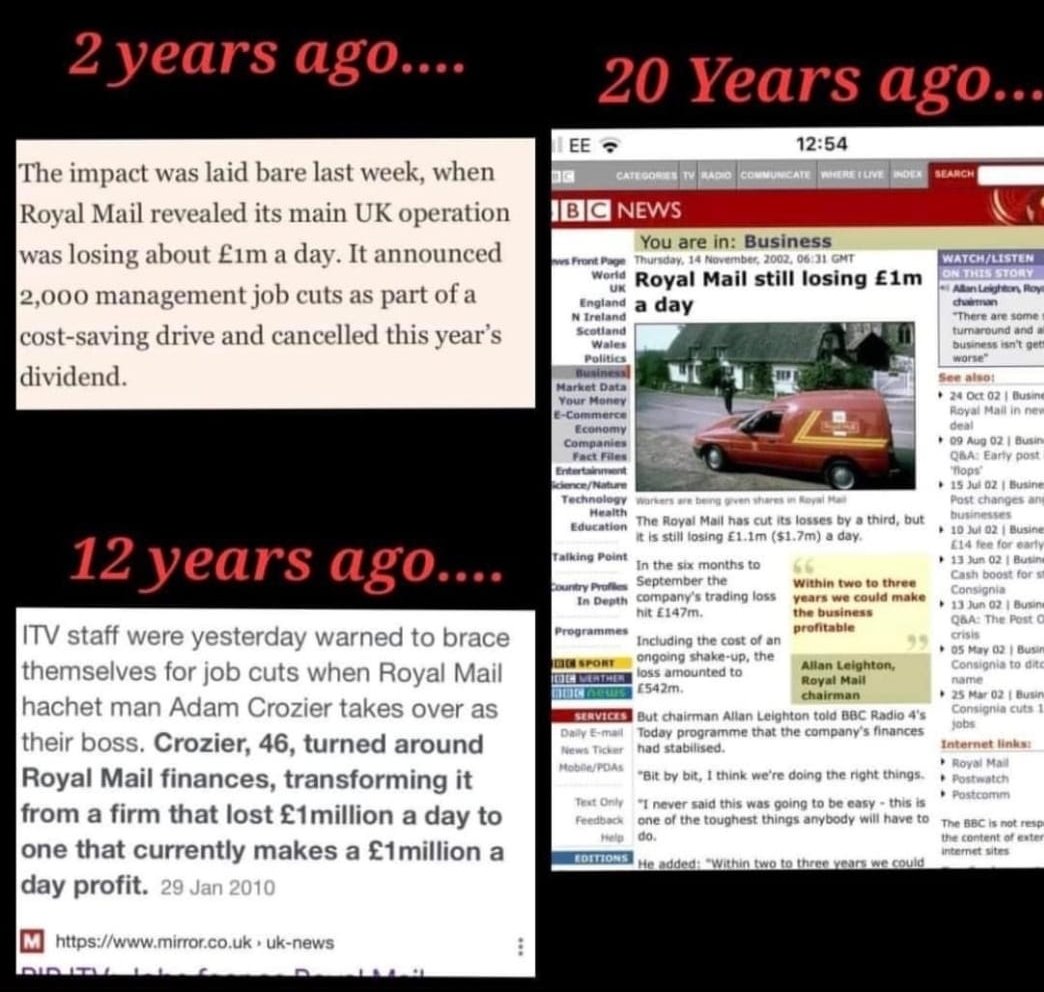<a href="/royalmailnews/">Royal Mail News</a> Oh give it a rest.. you've been flogging that line now for decades   . See you on the picket line.. enough is enough