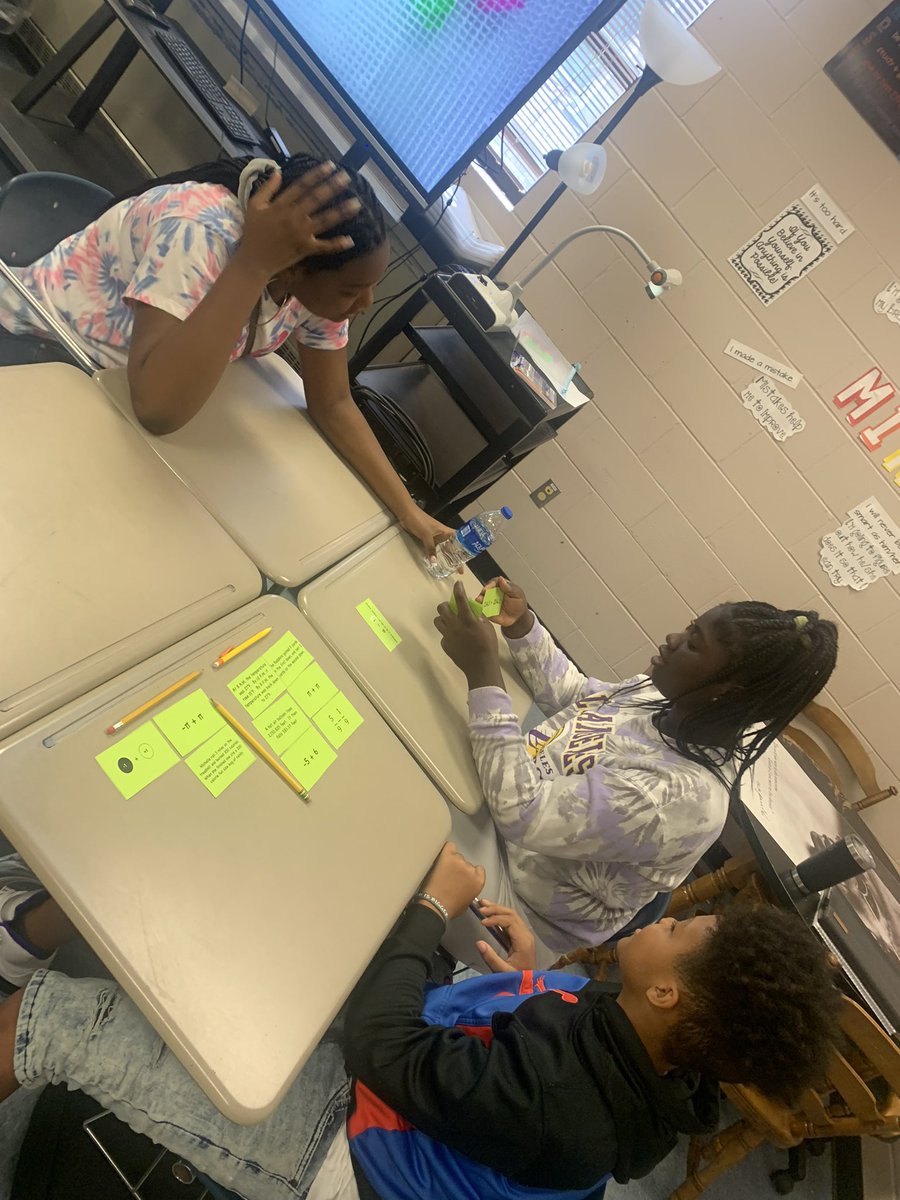 Jcrane90's tweet photo. Exploring opposite quantities that combine to make zero. Students were collaborating and having productive struggle. Thank you Mr Clasberry for allowing me to model this lesson. @JEFCOED @Jefcoed6_12 @AMSTI4all #movetheneedle https://t.co/2Rr22wmDdr