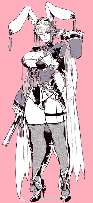 【※女体化注意※】チャイナバニーモドキなにょク♀👑(二枚目ちょっとアップ) 