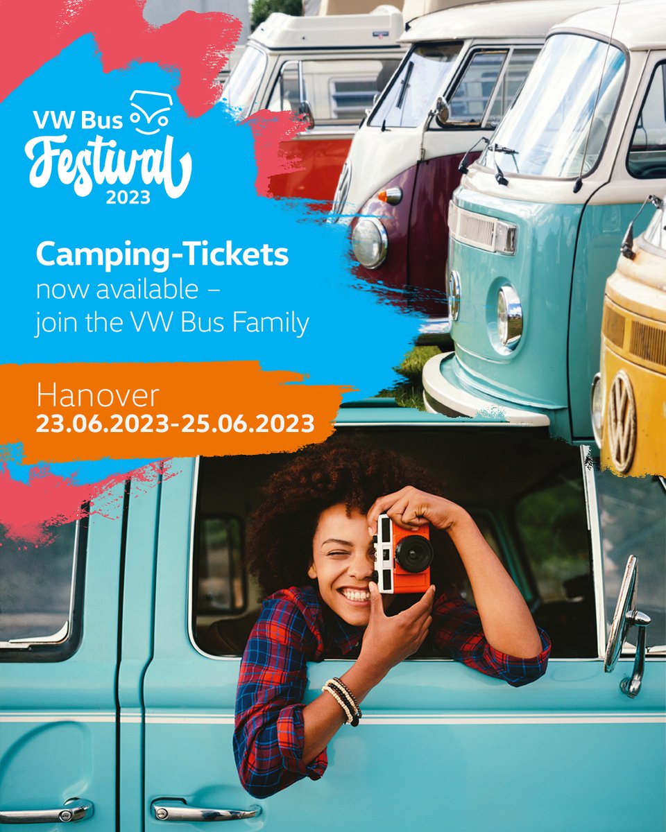 What bulli fans have been waiting for! Enthusiasts from around the Globe plan to bring their buses to Hanover. 
Get your tickets now while they last. 
Check out the festival's website for more information vw-bus-festival-2023.de "